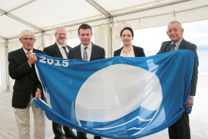 NO REPRO FEE...FREE PIC Minister Alan Kelly, Minister for the Environment and local Government,  at The An Taisce 2015 Blue Flag and Green Coast awards on Ballinskelligs Beach, Co Kerry.Photo:Valerie O'Sullivan/FREE PIC